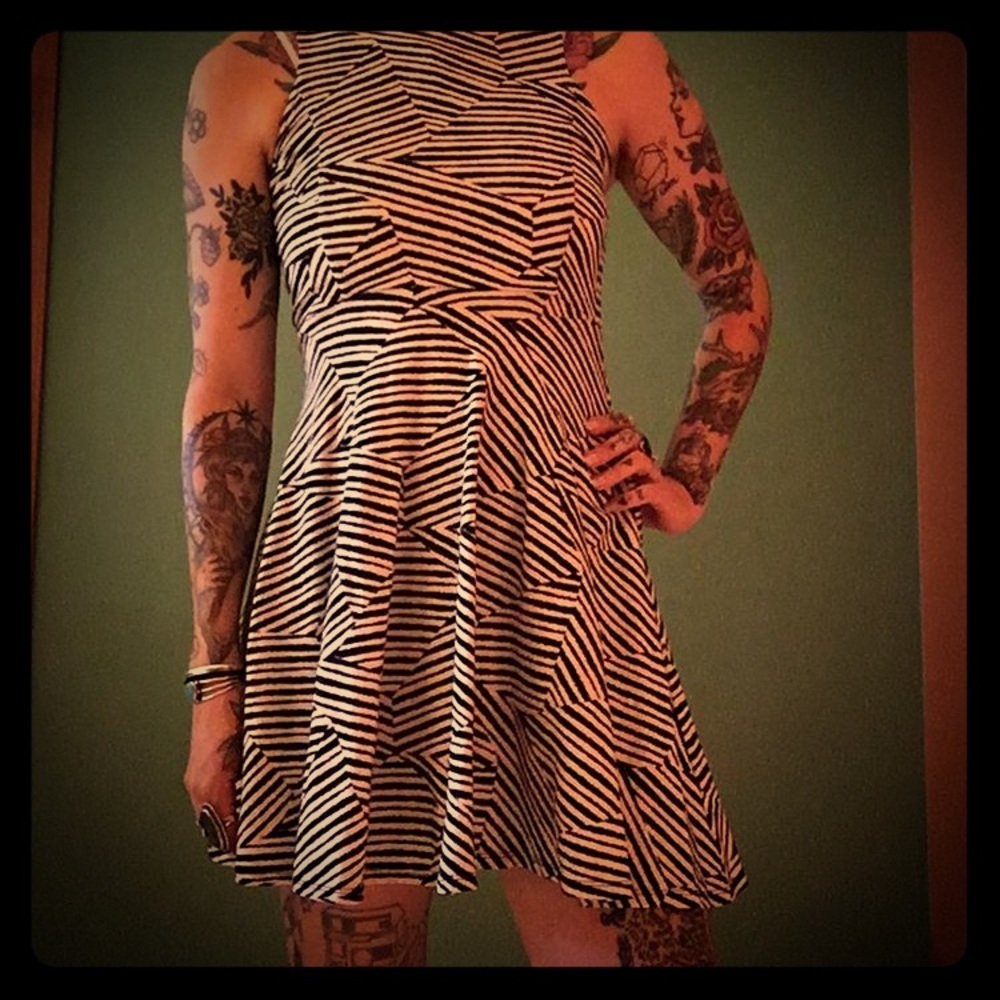 funky print mini dress